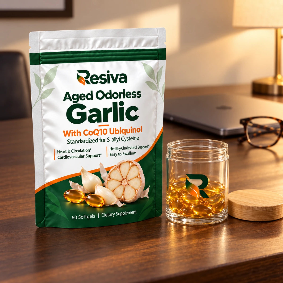 Temporary aged garlic reference artwork
