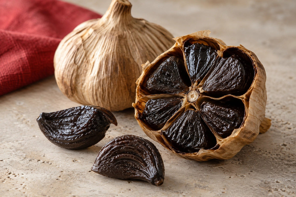 Fermented black garlic cloves